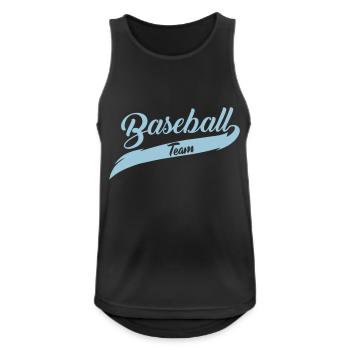 Équipe de baseball - Débardeur respirant Homme - noir - Devant - Nick (188cm)