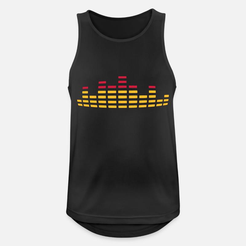 EQ Equalizer Analyser 3D - Männer Tank Top atmungsaktiv - Schwarz