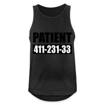 Patient 666 - Männer Tank Top atmungsaktiv - Schwarz - Vorne - Nick (188cm)