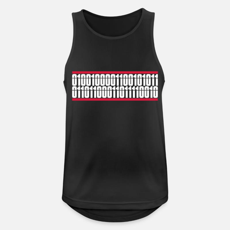 Binär Code Programm Sprache - Männer Tank Top atmungsaktiv - Schwarz