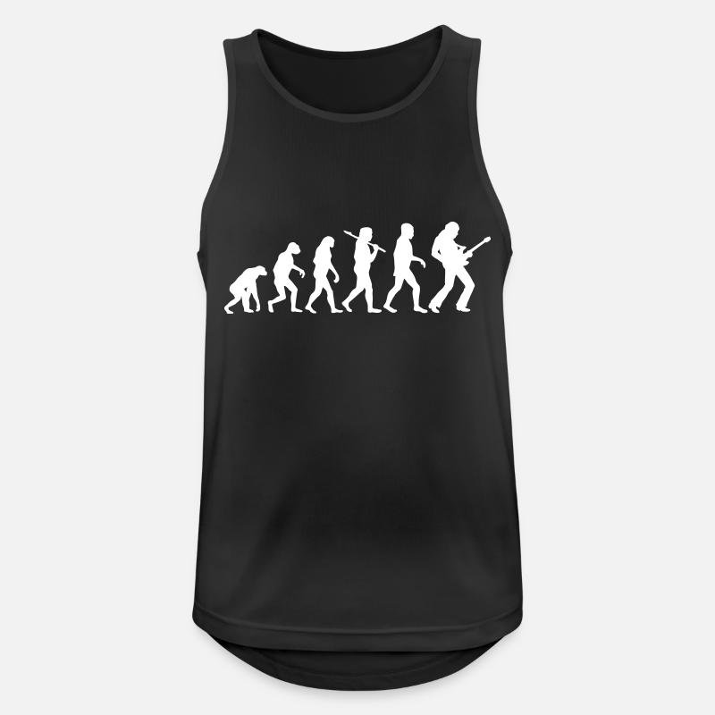 Evolution Rock Gitarre - Männer Tank Top atmungsaktiv - Schwarz