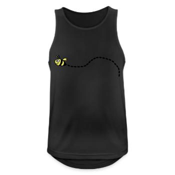 Biene - Männer Tank Top atmungsaktiv - Schwarz - Vorne - Nick (188cm)