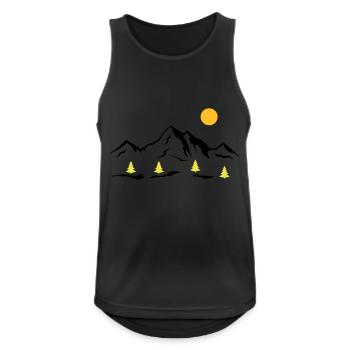 Mountains - Men's Breathable Tank Top - black - Front - Nick (188cm)