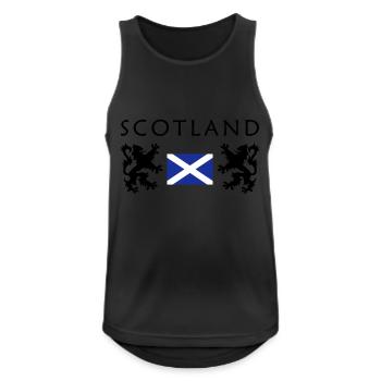 Scotland-Flag - Männer Tank Top atmungsaktiv - Schwarz - Vorne - Nick (188cm)