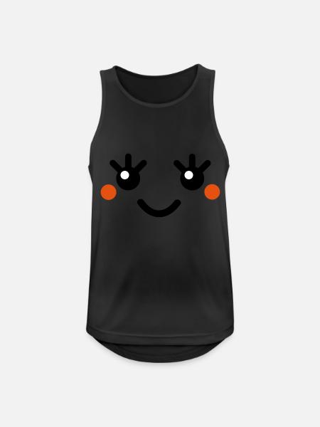cute_face - Men's Breathable Tank Top - black