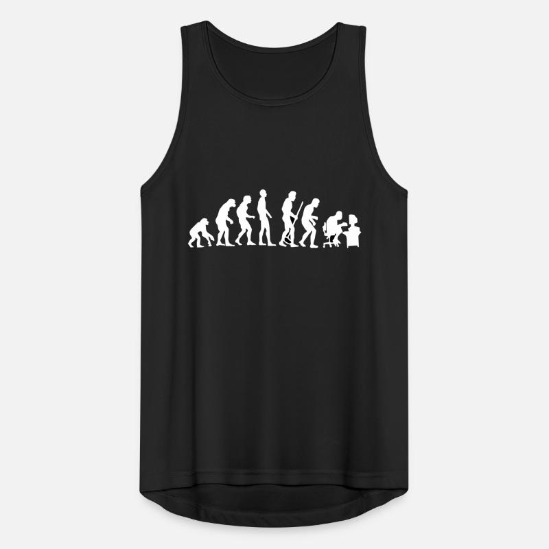 Evolution monkey to human crooked back Pc nerd Men's Breathable Tank Top