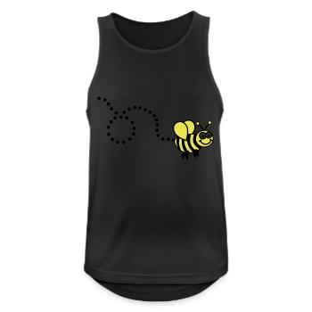 Biene - Männer Tank Top atmungsaktiv - Schwarz - Vorne - Nick (188cm)