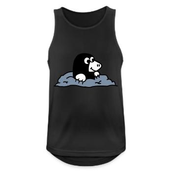 Maulwurf - Männer Tank Top atmungsaktiv - Schwarz - Vorne - Nick (188cm)