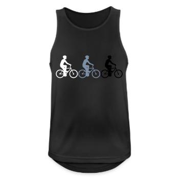 Team sport crew friends 3 race cyclists - Men's Breathable Tank Top - black - Front - Nick (188cm)