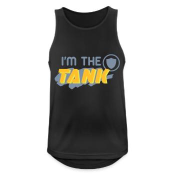 I'm the Tank (lettrage) - Débardeur respirant Homme - noir - Devant - Nick (188cm)