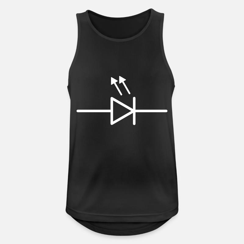 Schaltzeichen Leuchtdiode LED Elektronik - Männer Tank Top atmungsaktiv - Schwarz