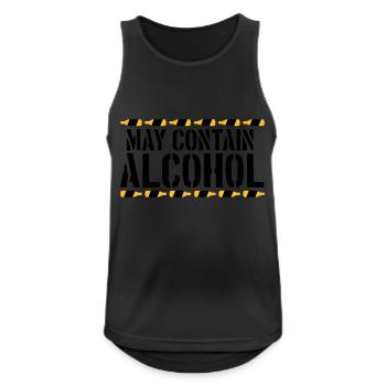 Saying May contain alcohol - Men's Breathable Tank Top - black - Front - Nick (188cm)