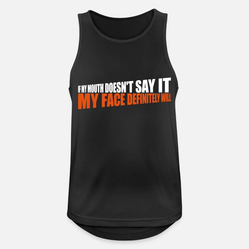 my face definitely will - Men's Breathable Tank Top - black