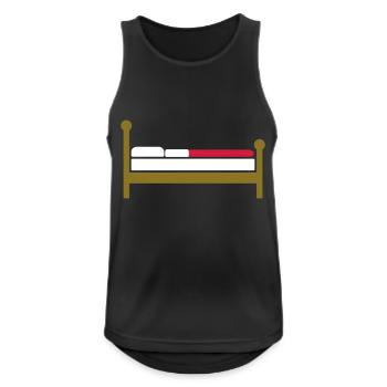 Cozy Bed Clipart Logo - Débardeur respirant Homme - noir - Devant - Nick (188cm)