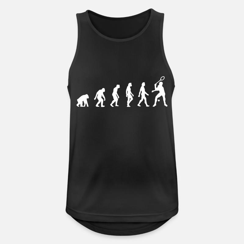 Die Evolution von Squash - Männer Tank Top atmungsaktiv - Schwarz