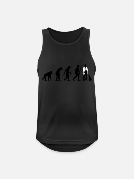 Tierarzt Evolution - Männer Tank Top atmungsaktiv - Schwarz