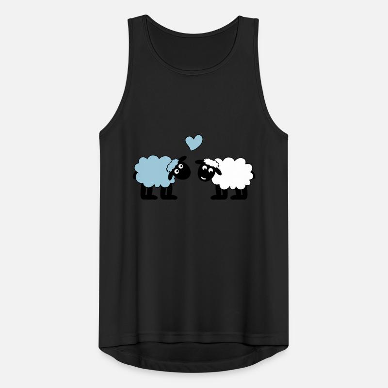 glücklich verliebte Schafe Schäfchen Lämmer Herz Männer Tank Top atmungsaktiv