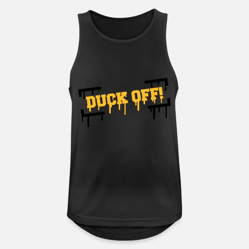 Duck Off Graffiti - Men's Breathable Tank Top - black