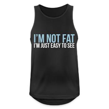 im not fat - Débardeur respirant Homme - noir - Devant - Nick (188cm)