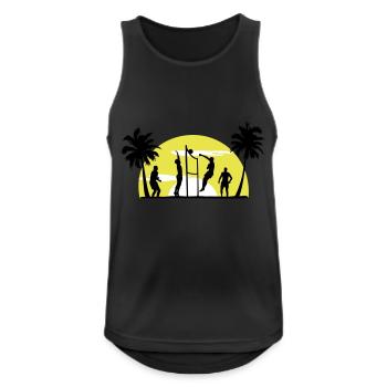beachvolleyball, volleyball - Männer Tank Top atmungsaktiv - Schwarz - Vorne - Nick (188cm)