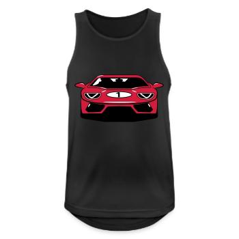 Course de voiture de sport de voiture - Débardeur respirant Homme - noir - Devant - Nick (188cm)