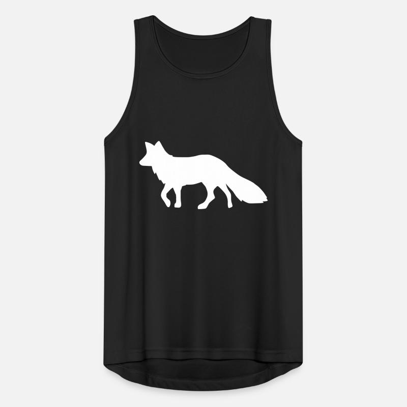Fuchs weiß fox white Männer Tank Top atmungsaktiv