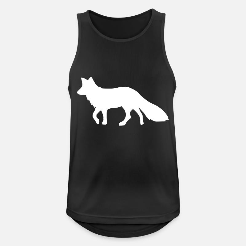 Fox white fox white - Men's Breathable Tank Top - black