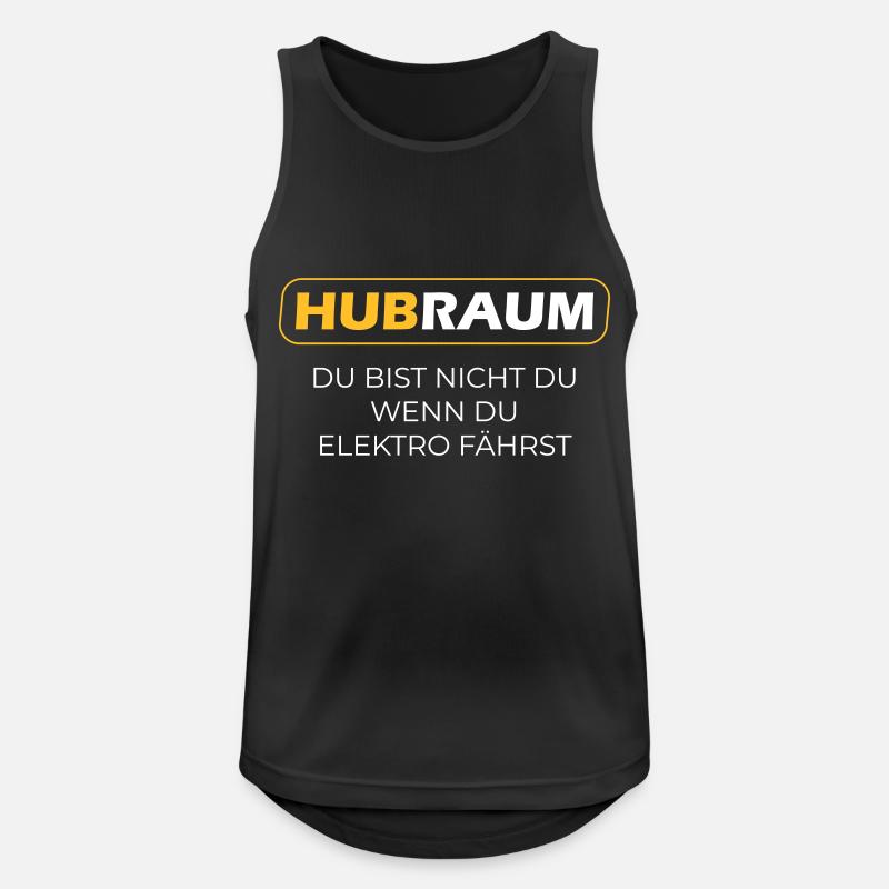 Hubraum - Männer Tank Top atmungsaktiv - Schwarz
