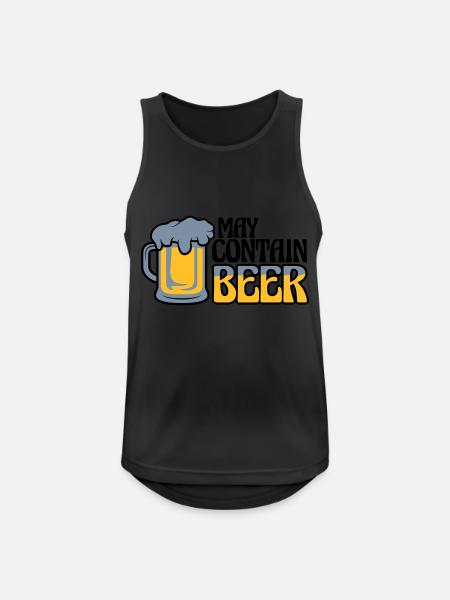 May Contain Beer Saying - Men's Breathable Tank Top - black