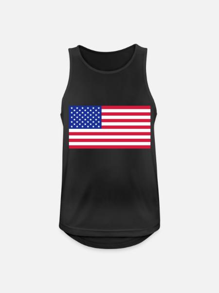 USA! - Männer Tank Top atmungsaktiv - Schwarz