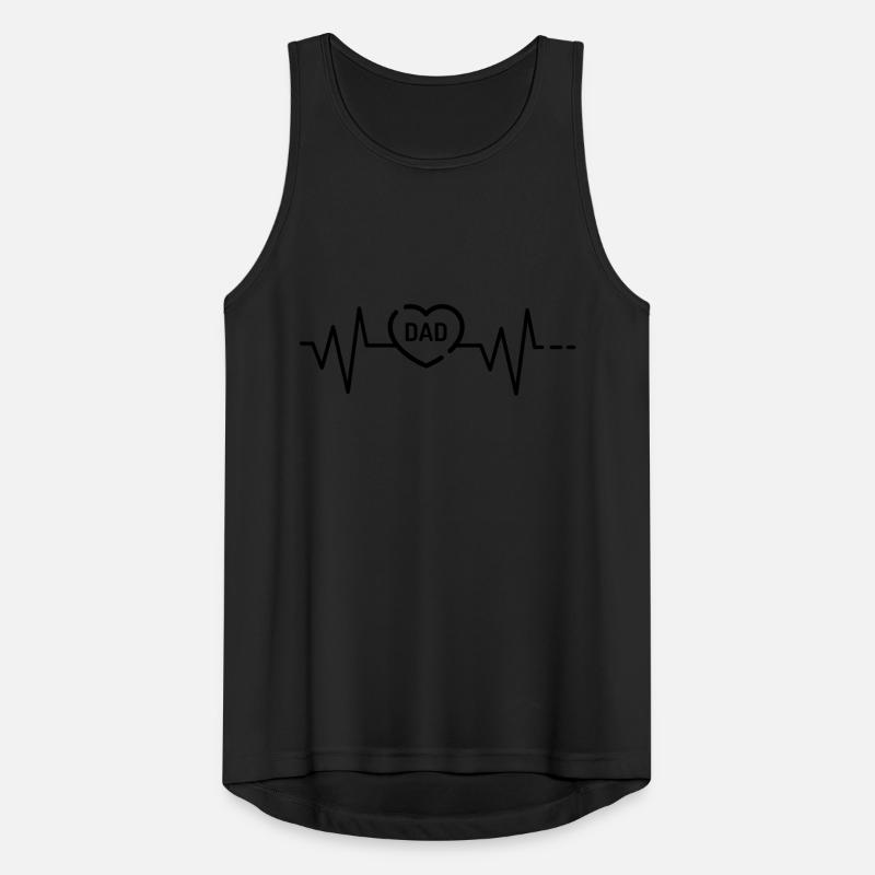 Heartbeat Dad, Father's Day, Father, Daddy, Daddy, Daddy Men's Breathable Tank Top