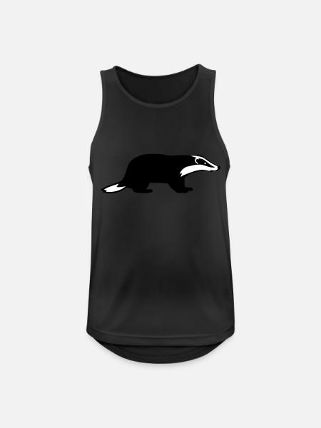 Dachs - Männer Tank Top atmungsaktiv - Schwarz