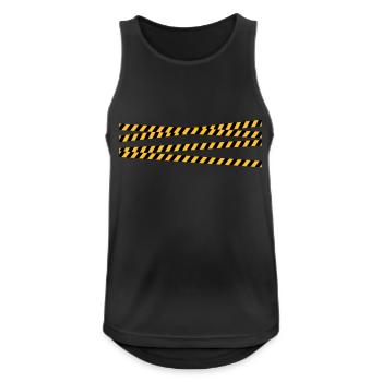 Sicherheitsband Sperrung Zone - Männer Tank Top atmungsaktiv - Schwarz - Vorne - Nick (188cm)