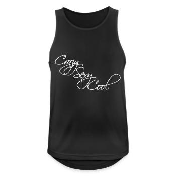 design cool sexy fou - Débardeur respirant Homme - noir - Devant - Nick (188cm)
