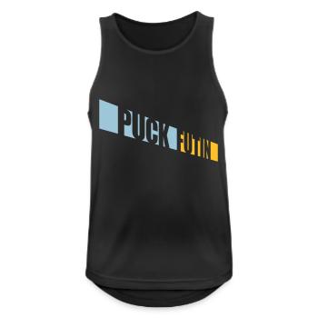 puck futin Logo Design - Männer Tank Top atmungsaktiv - Schwarz - Vorne - Nick (188cm)