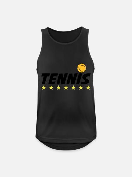 tennis 01 - Männer Tank Top atmungsaktiv - Schwarz