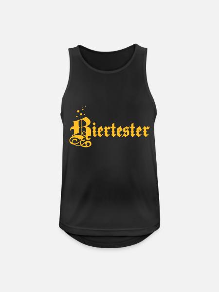 Bier - Männer Tank Top atmungsaktiv - Schwarz