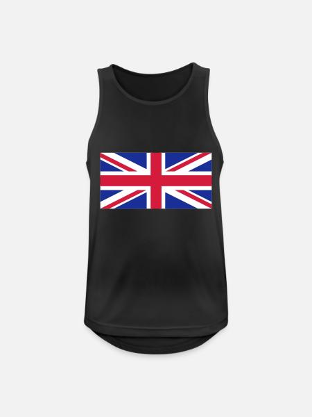 Großbritannien - Union Jack - Männer Tank Top atmungsaktiv - Schwarz