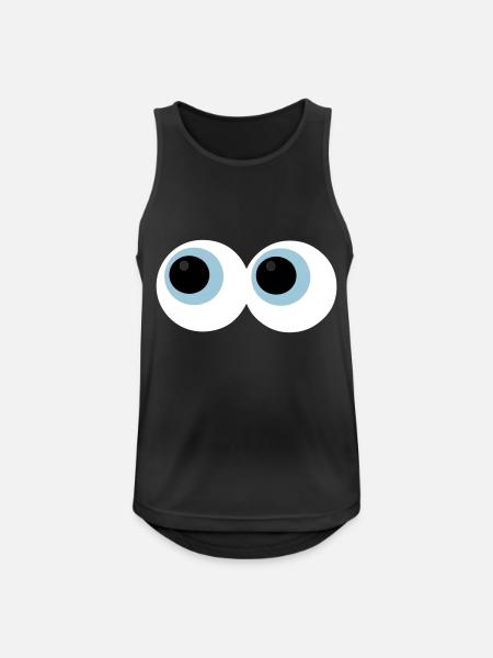 Yeux - Débardeur respirant Homme - noir