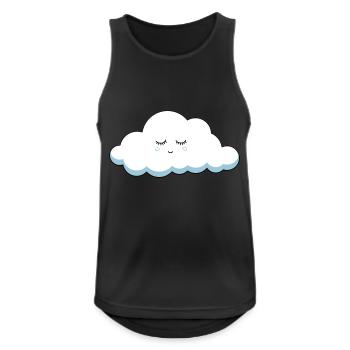 Schlaf Wolke mit Wimpern - Männer Tank Top atmungsaktiv - Schwarz - Vorne - Nick (188cm)