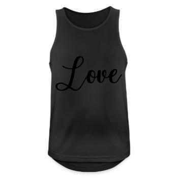 love - Men's Breathable Tank Top - black - Front - Nick (188cm)