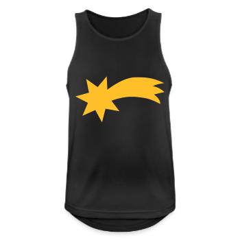 Sternschnuppe - Männer Tank Top atmungsaktiv - Schwarz - Vorne - Nick (188cm)