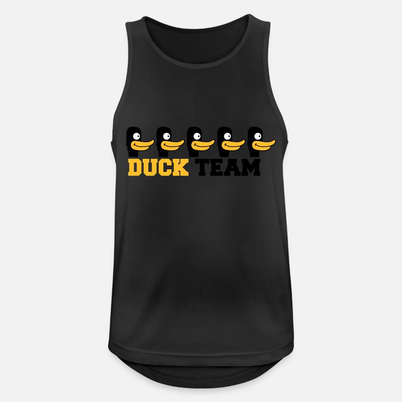 Duck Team - Männer Tank Top atmungsaktiv - Schwarz