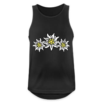 edelweiss - Débardeur respirant Homme - noir - Devant - Nick (188cm)