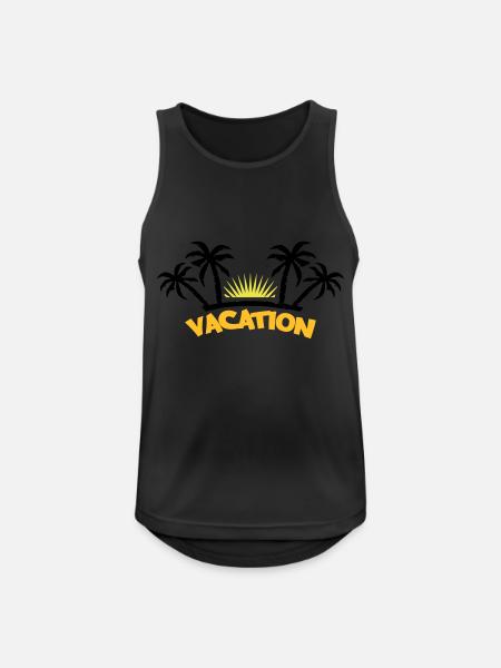 vacation3 - Männer Tank Top atmungsaktiv - Schwarz