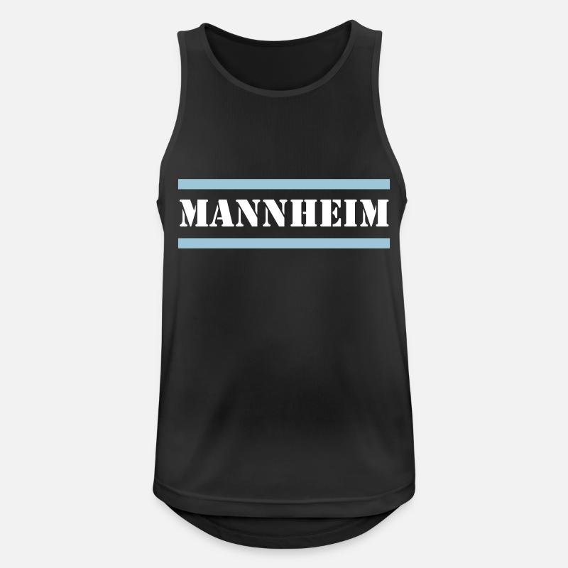 Mannheim VEKTOR - Männer Tank Top atmungsaktiv - Schwarz