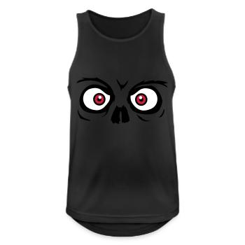 look horror halloween scary boese face head - Men's Breathable Tank Top - black - Front - Nick (188cm)