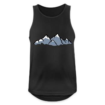 Beautiful mountain landscape with snow - Men's Breathable Tank Top - black - Front - Nick (188cm)