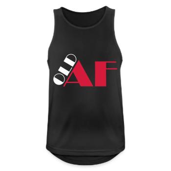 old AF Text Logo - Männer Tank Top atmungsaktiv - Schwarz - Vorne - Nick (188cm)