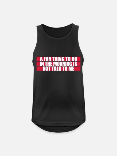 not talk to me - Men's Breathable Tank Top - black